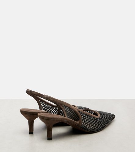 Escarpins slingback Monili 55 en daim - Brunello Cucinelli - Modalova