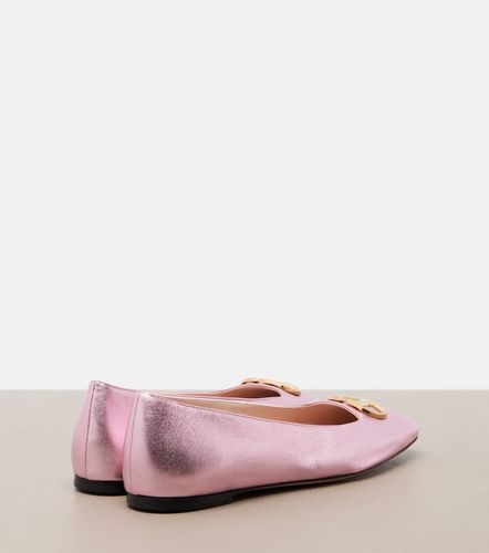Ballerines VLogo en cuir métallisé - Valentino Garavani - Modalova