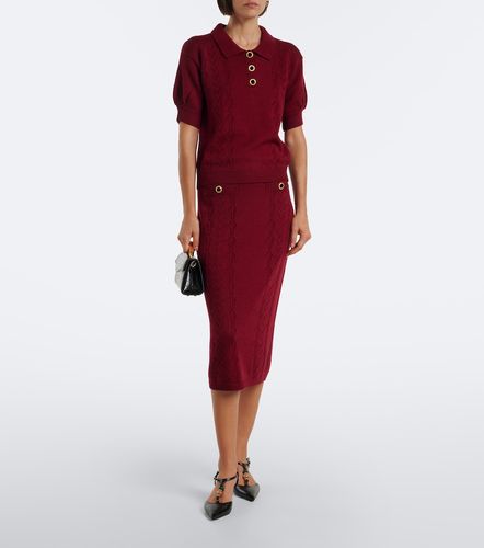 Jupe midi en laine vierge - Alessandra Rich - Modalova