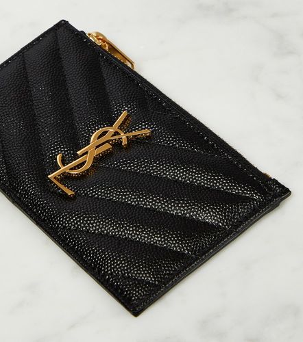 Portefeuille Monogram en cuir - Saint Laurent - Modalova