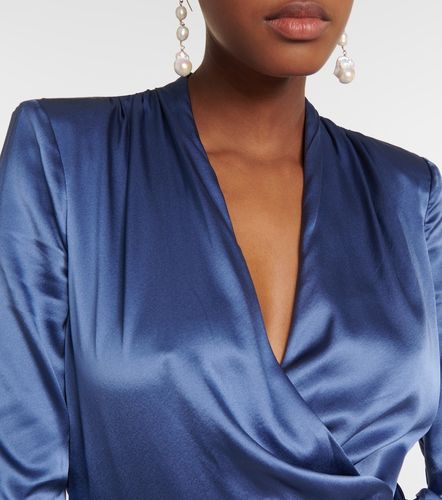 Robe Agatha en satin de soie mélangée - Veronica Beard - Modalova