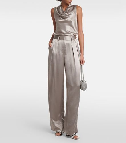 Pantalon taille haute Luisa en satin - Staud - Modalova