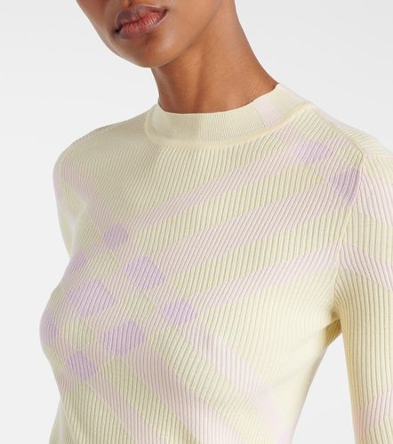 Top Check en laine mélangée - Burberry - Modalova
