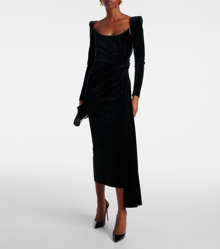 Alex Perry Robe midi en velours - Alex Perry - Modalova