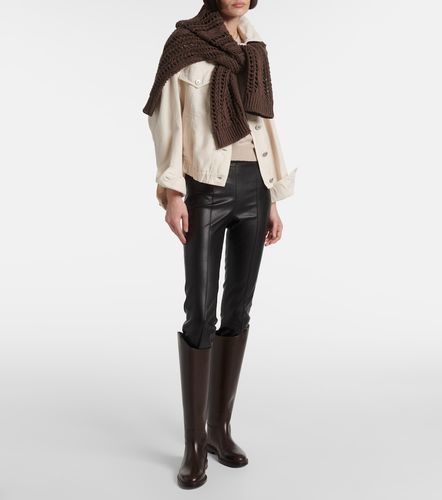 Pantalon slim en cuir - Brunello Cucinelli - Modalova