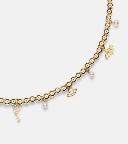 Collier en or 14 ct et perles - Sydney Evan - Modalova