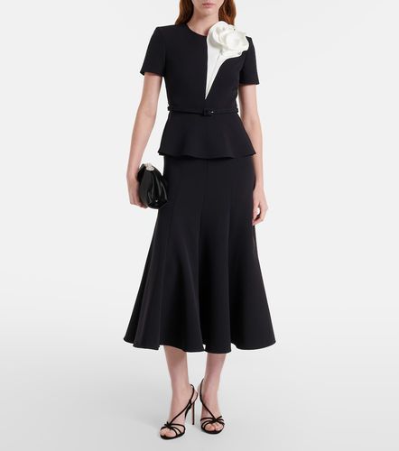 Robe midi en crêpe à appliqué - Roland Mouret - Modalova