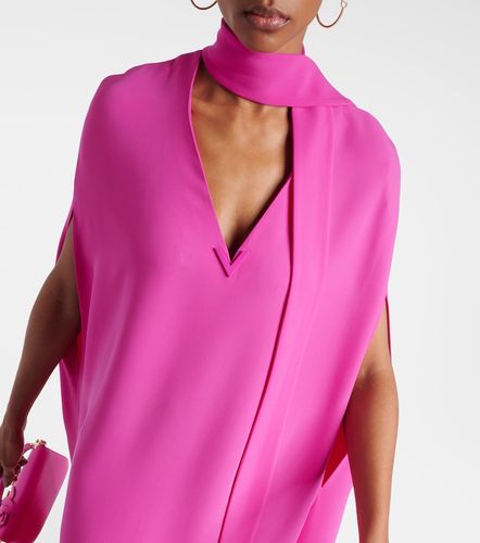 Robe longue VGold en soie à cape - Valentino - Modalova