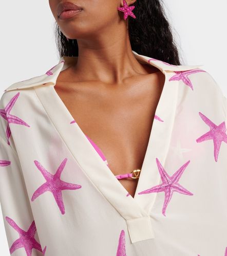 Chemise en soie à imprimé - Valentino - Modalova