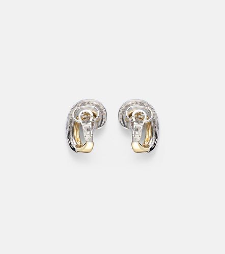 Boucles d'oreilles Golden Strada en or jaune et blanc 18 ct et diamants - Yeprem - Modalova