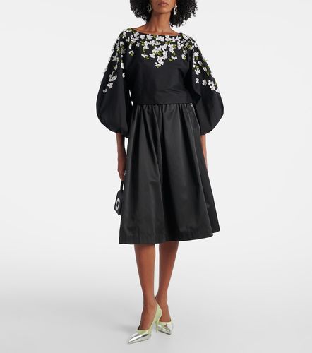 Top en coton mélangé à fleurs - Carolina Herrera - Modalova