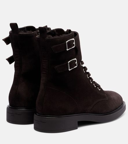 Bottines en daim et shearling - Gianvito Rossi - Modalova