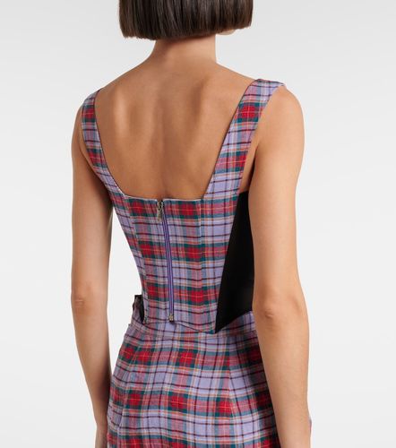 Top bustier Puppy en lin et résille à carreaux - Vivienne Westwood - Modalova