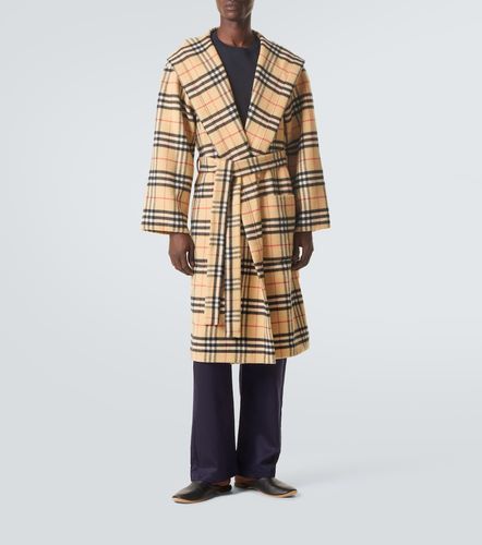 Peignoir Check en laine et cachemire - Burberry - Modalova