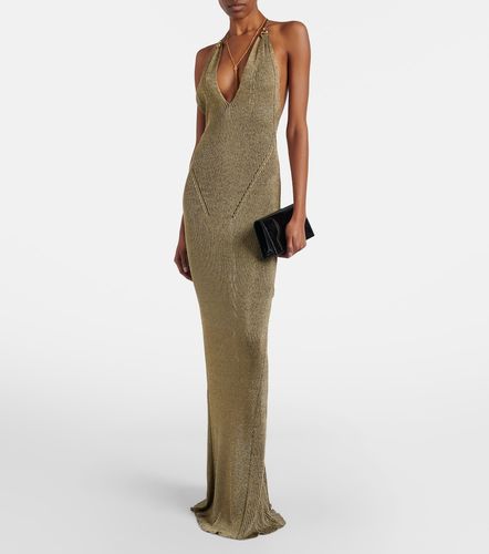 Robe longue en lamé - Roberto Cavalli - Modalova