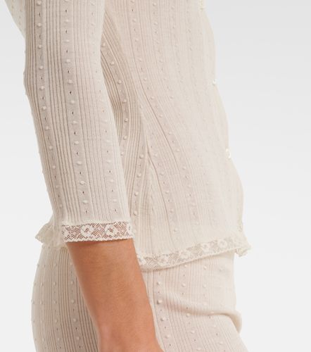 Gucci Cardigan en laine et dentelle - Gucci - Modalova