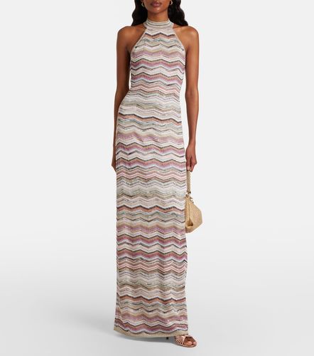 Robe longue Zigzag en soie à sequins - Missoni - Modalova