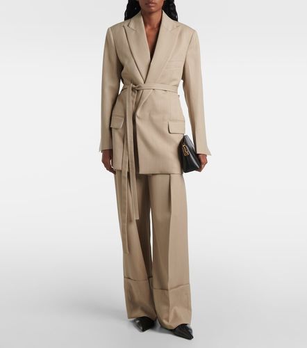 Pantalon ample en laine vierge - Victoria Beckham - Modalova
