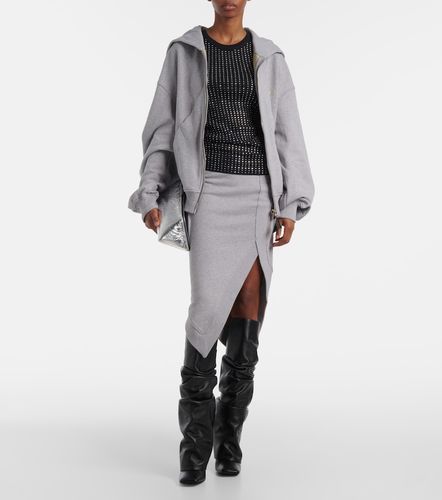 Jupe midi asymétrique en coton à logo - The Attico - Modalova