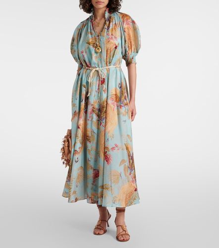 Robe longue Ascension Billow en soie à fleurs - Zimmermann - Modalova