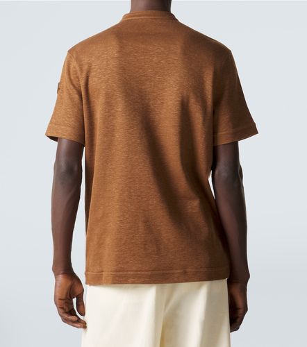 Polo en coton et lin mélangé - Moncler - Modalova
