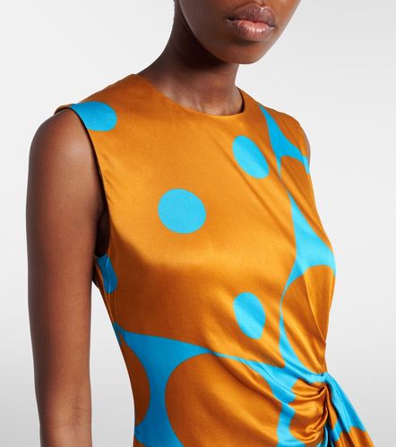Robe midi imprimée en satin - Dries Van Noten - Modalova