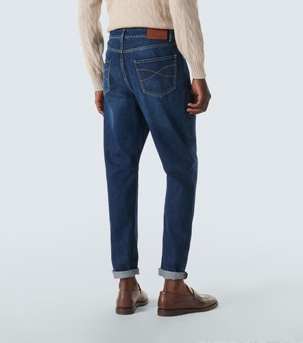 Jean droit à taille mi-haute - Brunello Cucinelli - Modalova