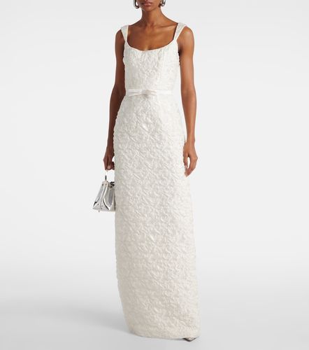 Robe longue Robin en jacquard à fleurs - Markarian - Modalova
