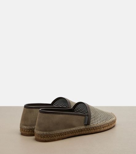 Espadrilles en cuir et daim - Brunello Cucinelli - Modalova