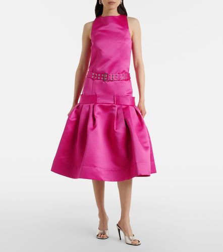 Robe midi en satin à ceinture - Ganni - Modalova