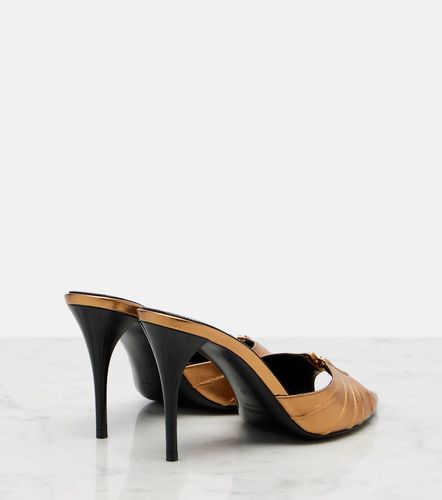 Mules Babylone en cuir métallisé - Saint Laurent - Modalova