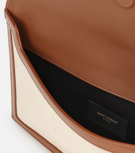 Pochette Uptown en toile et cuir - Saint Laurent - Modalova
