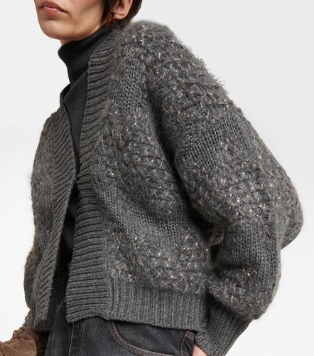 Cardigan en laine, cachemire et soie - Brunello Cucinelli - Modalova