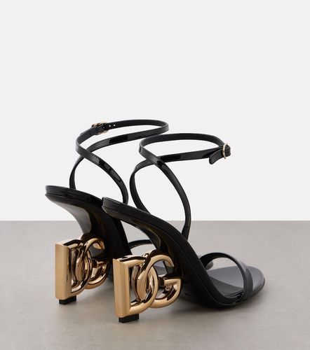 Sandales Keira en cuir verni à logo - Dolce&Gabbana - Modalova