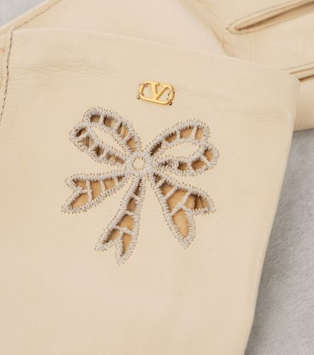 Gants VLogo Signature brodés en cuir - Valentino Garavani - Modalova
