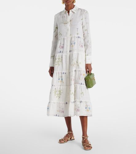 Erdem Robe chemise en lin à fleurs - Erdem - Modalova