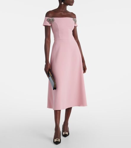 Robe midi à encolure bardot - Carolina Herrera - Modalova