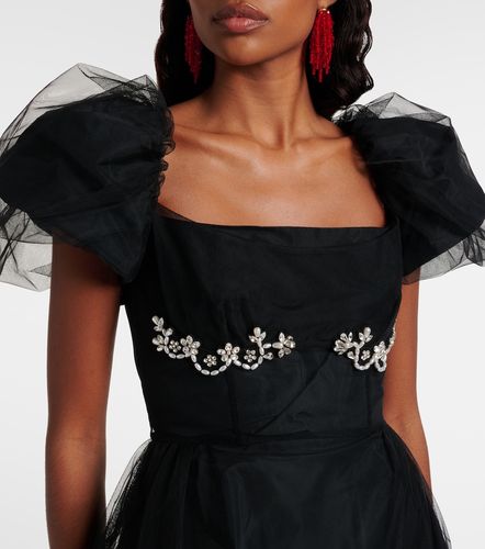 Robe midi brodée en tulle - Simone Rocha - Modalova