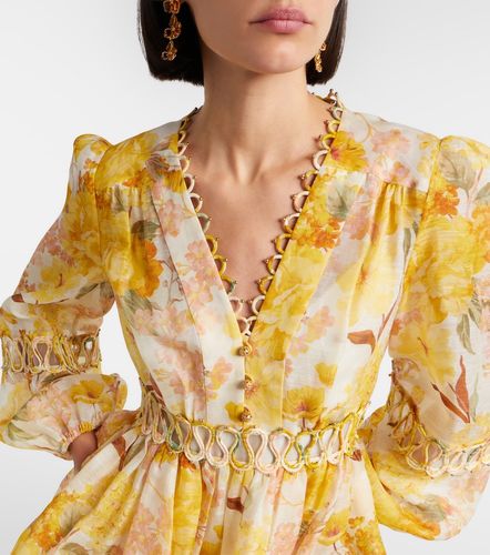 Robe Como en lin et soie à fleurs - Zimmermann - Modalova