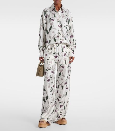 Pantalon ample imprimé en sergé de soie - Stella McCartney - Modalova