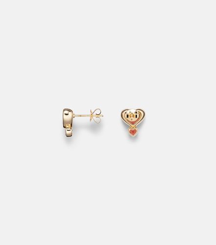 Boucles d’oreilles en or 14 ct, tourmaline et grenat - Roxanne First - Modalova