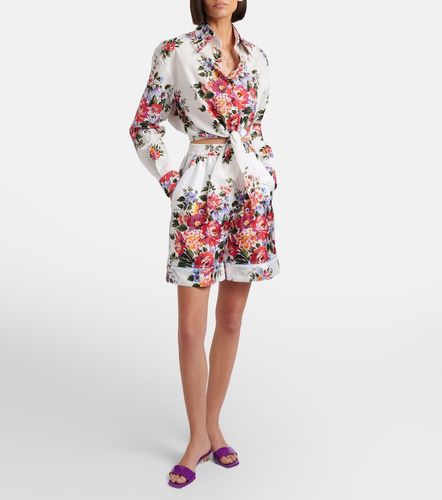 Chemise courte en coton à fleurs - Dolce&Gabbana - Modalova