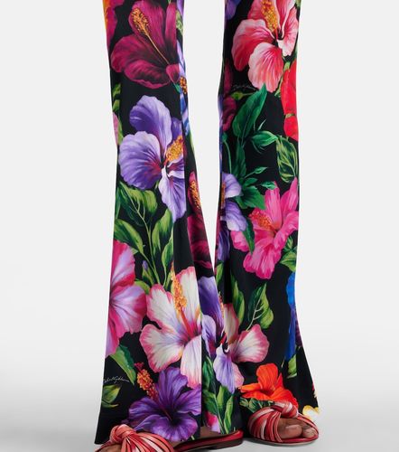 Pantalon évasé à fleurs - Dolce&Gabbana - Modalova