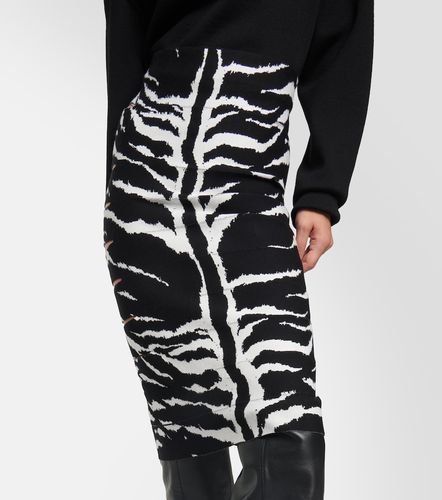 Alaïa Jupe midi taille haute à imprimé zèbre - Alaia - Modalova
