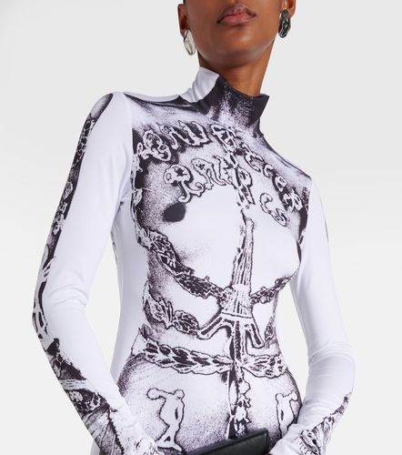 Robe Dentelle Trompe l'oeil en jersey - Jean Paul Gaultier - Modalova