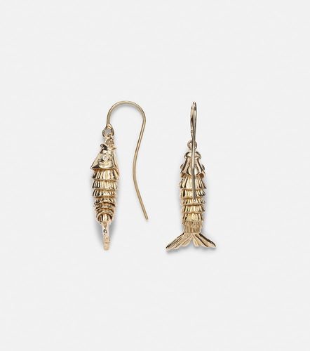 Boucles d'oreilles Moving Fish en or 14 ct et diamants - Sydney Evan - Modalova