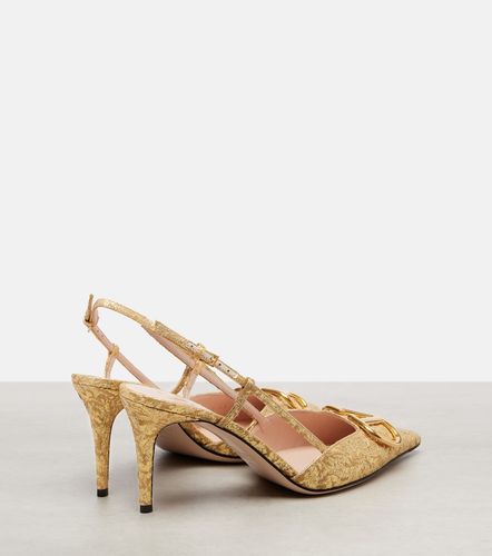 Escarpins slingback VLogo 80 en jacquard - Valentino Garavani - Modalova