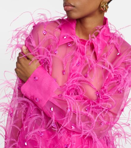 Blouse en organza de soie à broderies - Valentino - Modalova