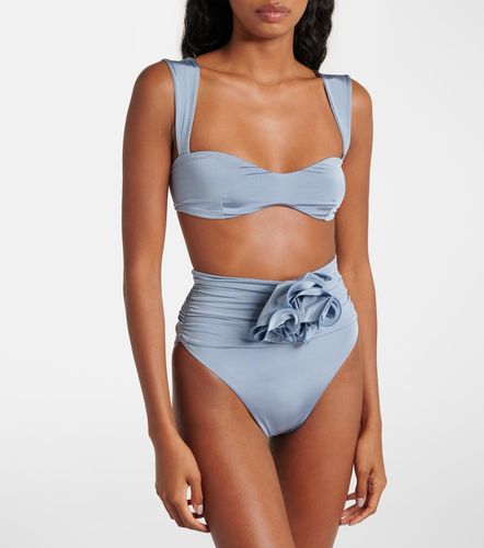 Culotte de bikini taille haute à appliqués floraux - Magda Butrym - Modalova