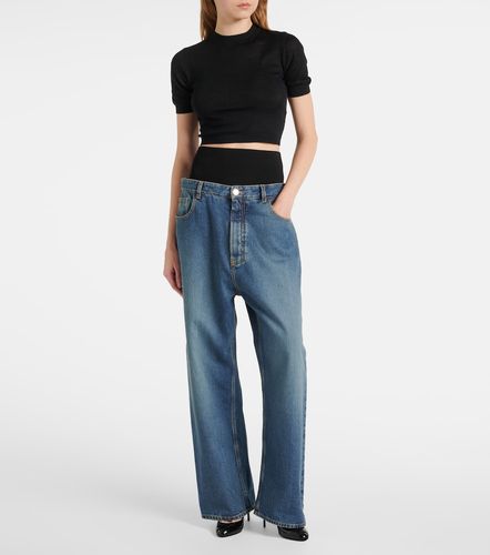 Alaïa T-shirt raccourci en cachemire - Alaia - Modalova